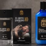 Productos de La Pasionaria con licencia oficial AFA: perfume y shampoo de la Selección Argentina