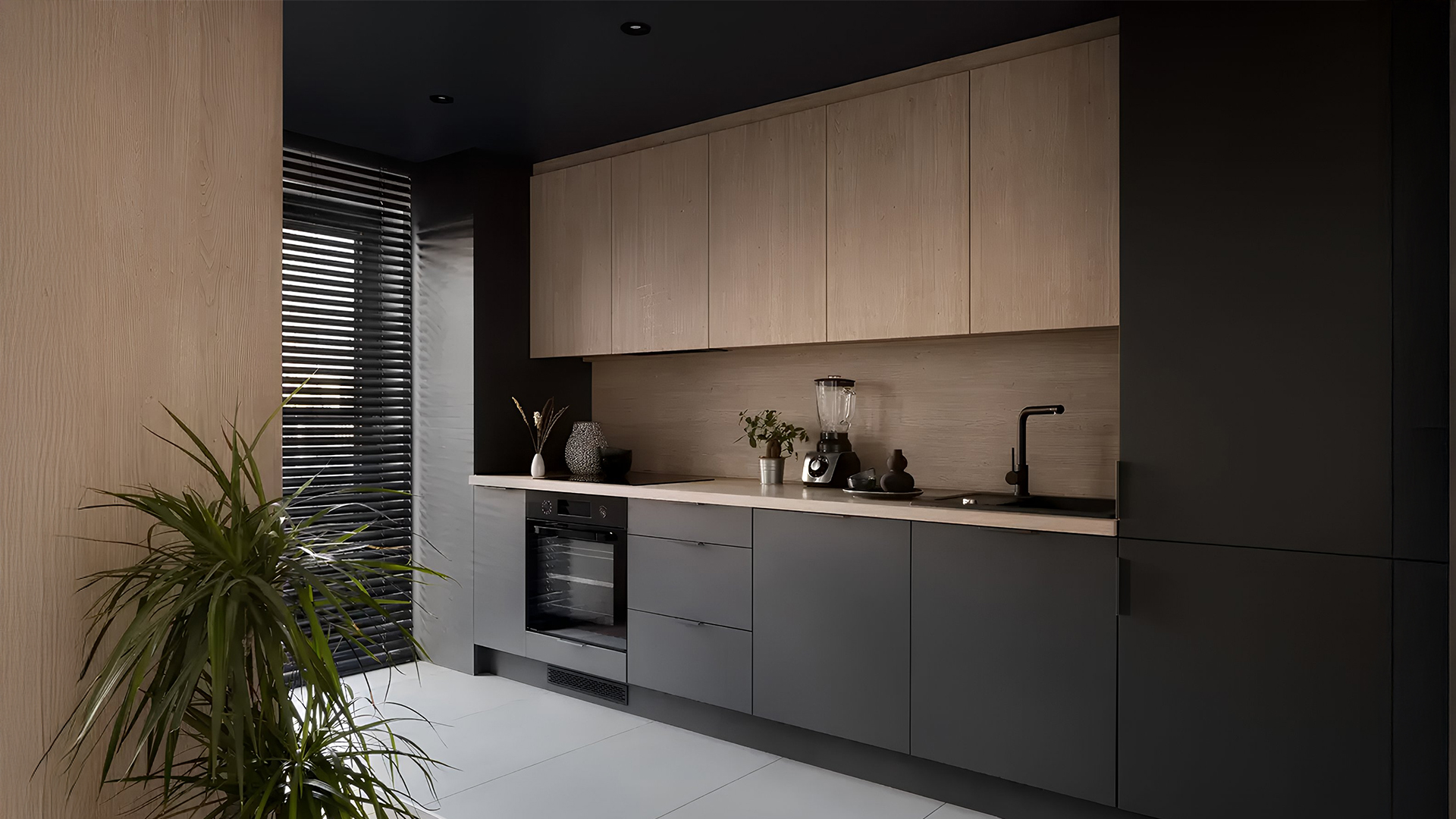 Cocina moderna y minimalista con diseño silencioso y materiales nobles, tendencia en el habitar 2026 según Häfele