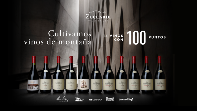 Botellas de vinos de Bodega Zuccardi Valle de Uco distinguidas con 14 calificaciones perfectas de 100 puntos otorgadas por reconocidos críticos internacionales