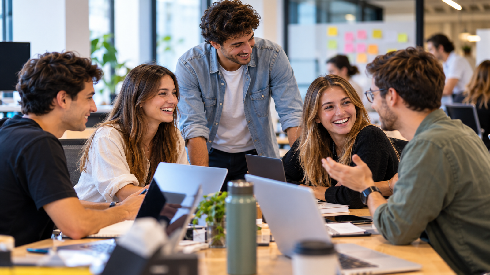 Imagen ilustrativa de un grupo de jóvenes profesionales trabajando en equipo en una oficina moderna, en el marco del ranking de Great Place To Work 2026 sobre las mejores empresas para el talento joven en Argentina